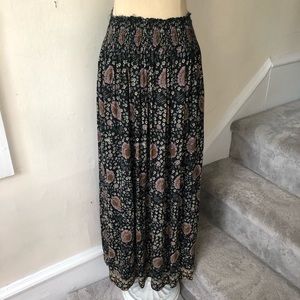 Natalie Martin Revolve Floral Print Maxi Skirt EUC